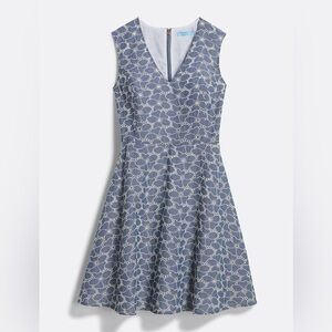 Draper James Floral Embroidered Blue Dress size 10